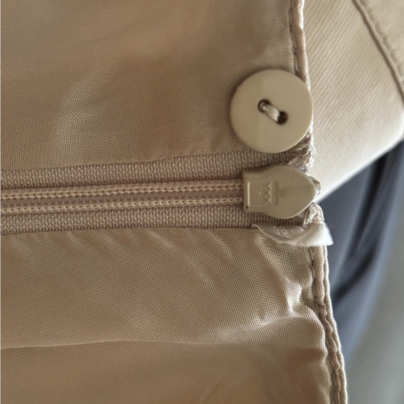 Escada US 16 Beige A-Line Pleated Cotton Midi Skirt - Picture 4 of 7